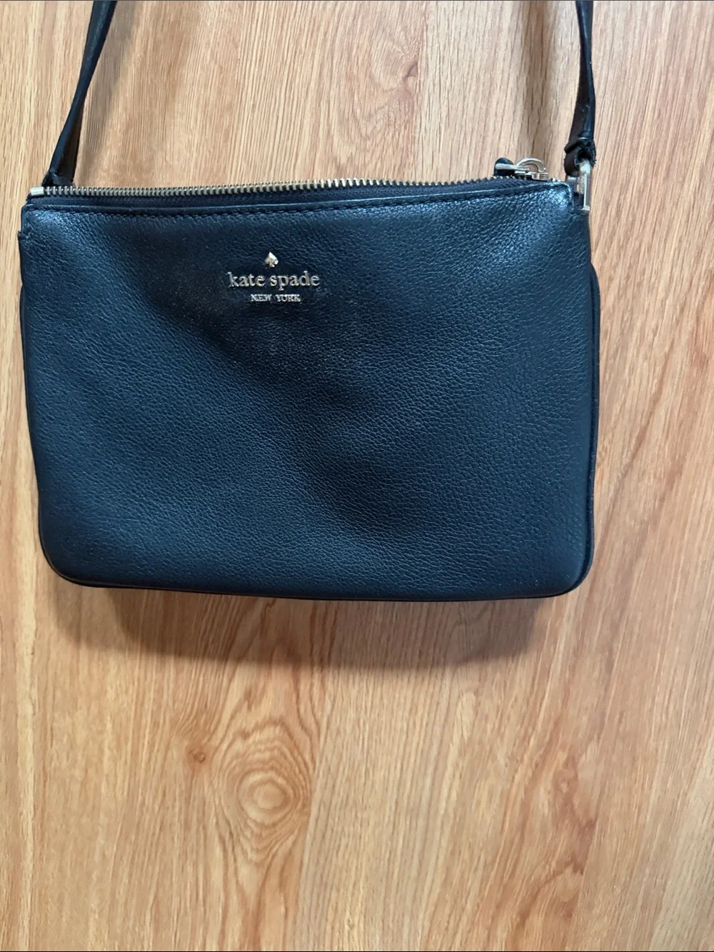 kate spade Black Leather Crossbody Pouch